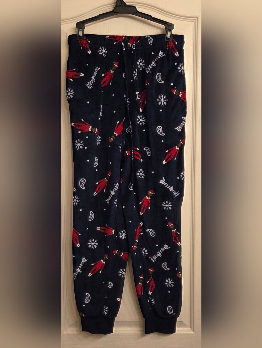 Dogg Supply By Snoop Dog MEN SIZE S Navy Blue Holiday Snowflake Pajama Pants